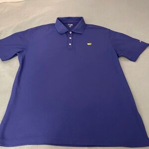 Masters Tech Golf Polo Shirt Mens XL Navy Blue Augusta National 2015 Performance